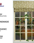 Hand Block Printed Floral Roman Shade in Pure Linen Curtain Blackout Window Blind – DEVDAS