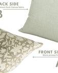 Duck Canvas Block Printed Designer Boho Pillow/Cushion Cover - Manikarnika