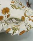 Thick Cotton White Block Printed Designer Boho Pillow/Cushion Cover - Rishi