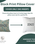 Thick Linen Blue Cushion Cover || Neera Bel