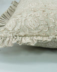Handcrafted Sage Green Accent Pillows Cover in Thick Cotton White with Traditional Block Printing - 6 Kamal