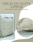 Handcrafted Sage Green Accent Pillows Cover in Thick Cotton White with Traditional Block Printing - 6 Kamal