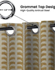 Handmade Blackout Linen Curtains for Living Room - Farmhouse Decorative Ring Top - Garud