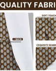 Blackout Linen Grommet Curtains - Floral Room Darkening Drapery - Betal Leaf