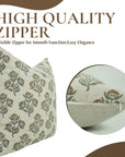 Block Printed Thick Linen Throw Pillow Cover - Bel Patra
