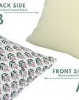 Handmade Farmhouse Block Printed Duck Canvas Pillow Cover - Alia