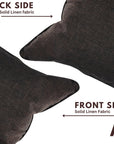 Handmade Solid Linen Brownish Cushion Case