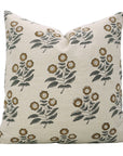 Elegant Designer Floral Printed Throw Pillow Cover With Neha Brown - Linen Blend