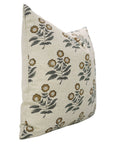 Elegant Designer Floral Printed Throw Pillow Cover With Neha Brown - Linen Blend