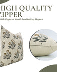 Elegant Designer Floral Printed Throw Pillow Cover With Neha Brown - Linen Blend