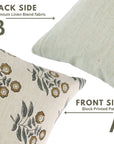 Elegant Designer Floral Printed Throw Pillow Cover With Neha Brown - Linen Blend