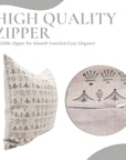 Block Printed Handcrafted Gray and Black Floral Throw Pillow Case on Pure Linen Elegant Boho Farmhouse Accent - HASTKALA