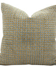 Artisan Handblock Printed Blue and Mustard Boho Floral Cushion Cover on Pure Linen for Farmhouse & Modern Interiors - KAVITA