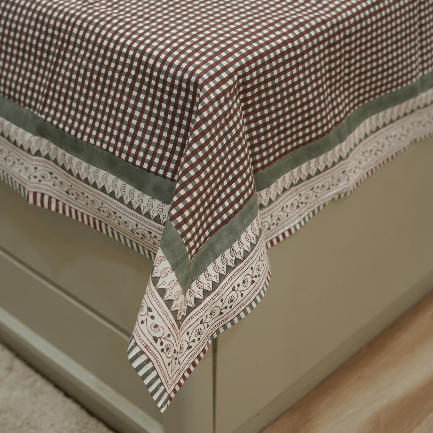 Add soul to your bedroom with this floral hand block printed cotton bedsheet. A breathable, eco-conscious design that brings together functionality and artistic expression.