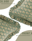 Block Printed Thick Linen Pillow Cover - Tulsi Buti