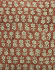Handmade Floral Block Printed Premium Thick Linen Frill Pillow Cases For Sofa/Couch - Tulsi Buti