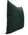 Handcrafted Green Solid Linen Pillow Cover Premium Cushion Case for Sofa and Home Decor
