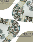 Indian Handmade Throw Block Printed Gray Floral Off-White Linen Frill Pillow Cover - Morpankh