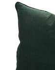 Handcrafted Green Solid Linen Pillow Cover Premium Cushion Case for Sofa and Home Decor