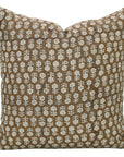 Square Duck Canvas Handblock Floral Printed Cushion Cases - Tulsi Buti