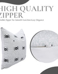 Handmade Printed Black Spider Pillow Cover in Thick White Cotton for Festive & Stylish Home Decor
