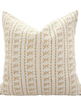 Handcrafted Mustard Vine Floral Throw Pillow Case on Premium Pure Linen Elegant Boho Farmhouse Accent - PHOOL DAALI