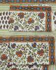 Add subtle sophistication to your bedroom with our hand block printed cotton bedsheet. This boho-style set includes matching pillow covers, showcasing nature-inspired patterns created using traditional printing techniques on soft, lightweight cotton.