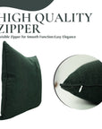 Handcrafted Green Solid Linen Pillow Cover Premium Cushion Case for Sofa and Home Decor
