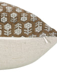Square Duck Canvas Handblock Floral Printed Cushion Cases - Tulsi Buti