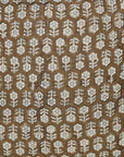 Square Duck Canvas Handblock Floral Printed Cushion Cases - Tulsi Buti