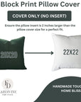 Handcrafted Green Solid Linen Pillow Cover Premium Cushion Case for Sofa and Home Decor