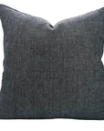Handmade Solid Black Olive Linen Fabric Throw Boho Pillow Cover Durable Cushion Case for Sofas