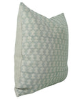 Handmade Block Printed Gray Floral Design Pure Linen Cushion Wrap/Cover For Home Decor - Traz