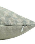 Handmade Block Printed Gray Floral Design Pure Linen Cushion Wrap/Cover For Home Decor - Traz