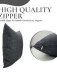 Handmade Solid Black Olive Linen Fabric Throw Boho Pillow Cover Durable Cushion Case for Sofas