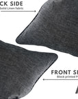 Handmade Solid Black Olive Linen Fabric Throw Boho Pillow Cover Durable Cushion Case for Sofas