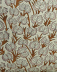 Handmade Block Printed Coconut Floral Pure Linen Pillow Cover for Home Decor – Heart Vine