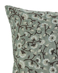 Handmade Floral Pure Linen Pillow Cover - Himachal
