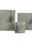 BLOCK PRINTED LINEN FLORAL BASKETS STORAGE FOR HOME DECOR & SHOPPING ORGANIZER - TARANGINI