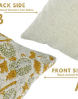 Block Print Linen Cushion Protector - Akashganga