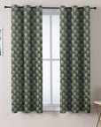 Handmade Blackout Linen Curtains with Hand Block Print - Room Darkening Drapery - Rohini