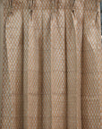 Floral Hand Block Printed Elegant Linen Curtains for Blackout Door Window Treatment - Tarangini