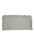 Premium Block Printed Frill Ruffled Table Napkins Pure Linen With Pathjhad Gray