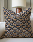 Duck Canvas Block Printed Boho Pillow/Cushion Cover - Titlee