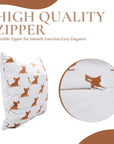 Handcrafted Bronze Cat Pillow Cover Block Printed on 100% Thick White Cotton for Bedroom Decor
