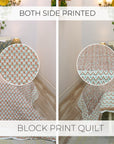 Cotton Bedspred/Quilts – Soft Medium Weight and Beautiful Block Printed