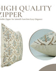 Designer Floral HandBlock Printed Linen Cushion Wrap/Cases - Vishal Pushpa