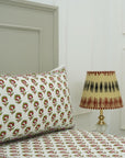 Hand block printed bedding, Indian block print bedsheets, Floral print cotton bedsheet, Natural dyed bedding, Block print pillow cover, Indian handloom bedsheets, Cotton throw for bed.