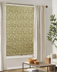 Hand Block Printed Floral Roman Shade in Pure Linen Curtain Blackout Window Blind – DEVDAS