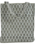 BLOCK PRINTED LINEN FLORAL BASKETS STORAGE FOR HOME DECOR & SHOPPING ORGANIZER - TARANGINI